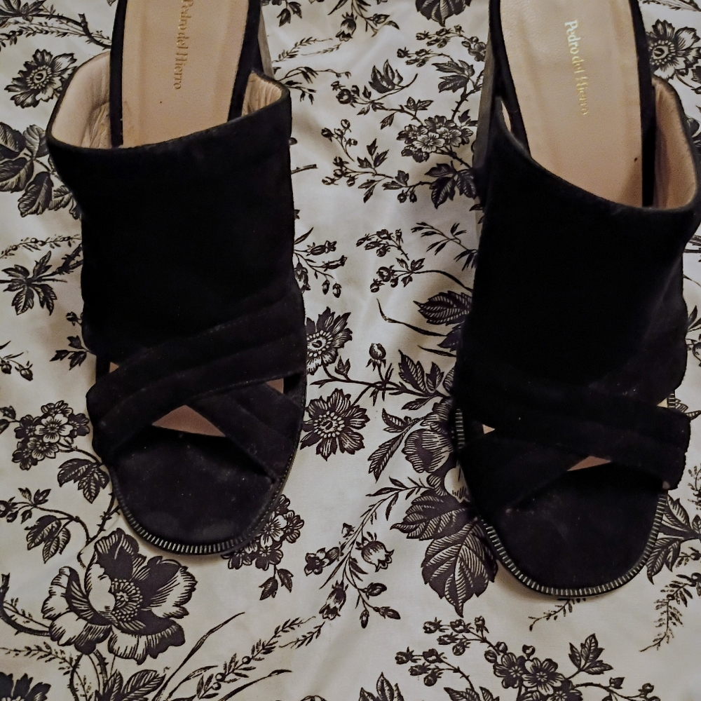Black Suede Mules - Picture 7 of 9